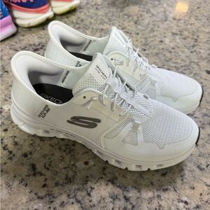 Skechers Slip-Ons White Athletic Shoes